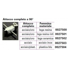 Attacco Art Micro Completo 90° X Lega Resina Rinforzata 1pz