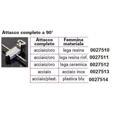 Attacco Art Super Micro Completo 90° X Acciaio Inox 1pz