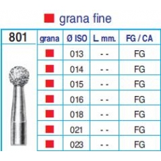 Frese Diamantate Ref.801 ISO 021 FG Grana Fine 5pz