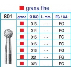 Frese Diamantate Ref.801 ISO 013 FG Grana Fine 5pz