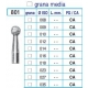 Frese Diamantate Ref.801 ISO 014 CA Grana Media 5pz