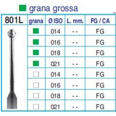 Frese Diamantate Ref.801L ISO 021 FG Grana Grossa 5pz