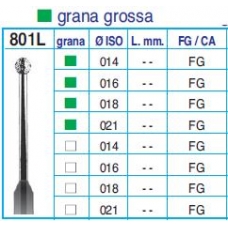 Frese Diamantate Ref.801L ISO 021 FG Grana Media 5pz