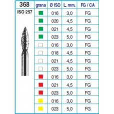 Frese Diamantate Ref.368 ISO 016 3,0mm FG Grana Fine 5pz