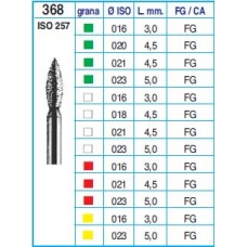 Frese Diamantate Ref.368 ISO 023 5,0mm FG Grana Extra Fine 5pz