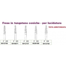 Frese Tungsteno Coniche Per Lucidatura T.Arrot. 6 D.036 1pz