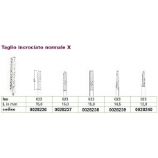 Frese Tungsteno Taglio Incrociato Normale X 023 L.14,5mm 1pz