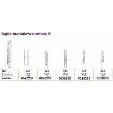 Frese Tungsteno Taglio Incrociato Normale X 023 L.15,0mm 1pz