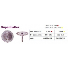 Superdiaflex 2 Lati Grana Extra Fine 220-0,15mm 1pz