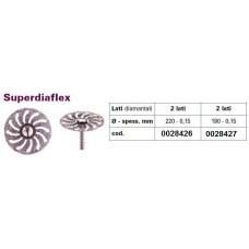 Superdiaflex 2 Lati Grana Extra Fine 220-0,15mm 1pz