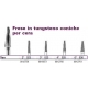 Frese Tungsteno Coniche Per Cera 4 D.028 1pz