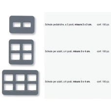 Schede Adulti 6 Posti 3x4cm 100pz