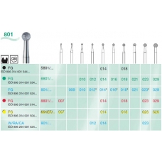 Frese Diamantate Busch Ref.801 ISO 021 FG314 6pz