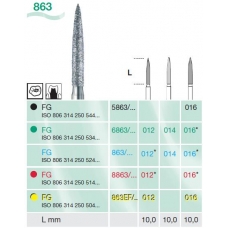 Frese Diamantate Ref.6863 ISO 014 FG314 10,0mm 6pz