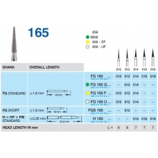 Frese Diamantate Ref.858 ISO 010 8mm Grana Extra Fine 5pz