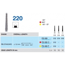 Frese Diamantate Ref.857 ISO 016 10mm Grana Media 5pz