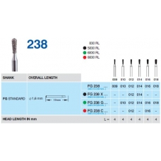 Frese Diamantate Ref.830L ISO 016 5mm Grana Media 5pz