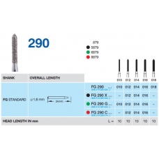 Frese Diamantate Ref.879 ISO 016 10mm Grana Fine 5pz