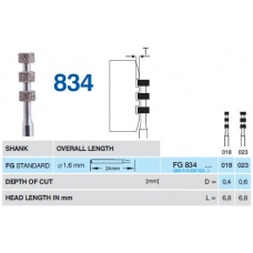 Frese Diamantate Ref.374 ISO 018 6,8mm Grana Media 5pz