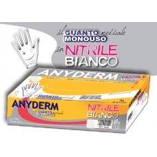 Guanti AnyDerm Nitrile Bianco Small 100pz