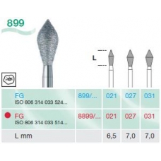 Frese Diamantate Busch Rif.899 ISO 021 6pz