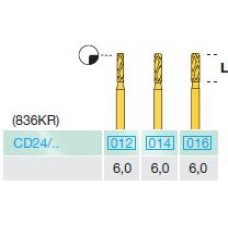 Frese Diamantate Busch CD24 ISO 012 6pz