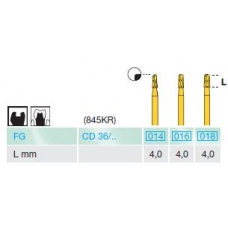 Frese Diamantate Busch CD36 ISO 016 6pz